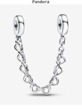 Pandora Linked Hearts Safety Chain